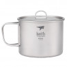 POPOTE TITANE 0.9 LITRES AVEC COUVERCLE KEITH