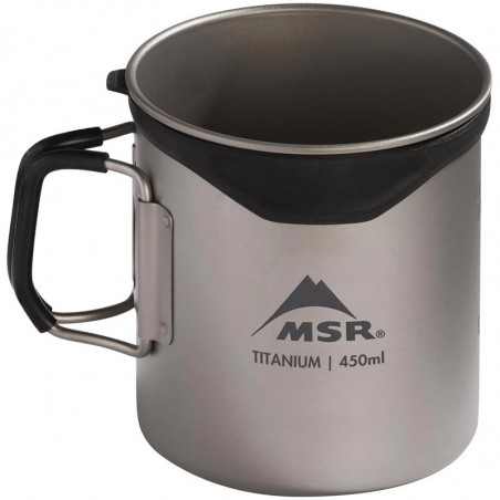 TASSE TITANE AVEC POIGNEES ET COUVERCLE 45 CL MSR