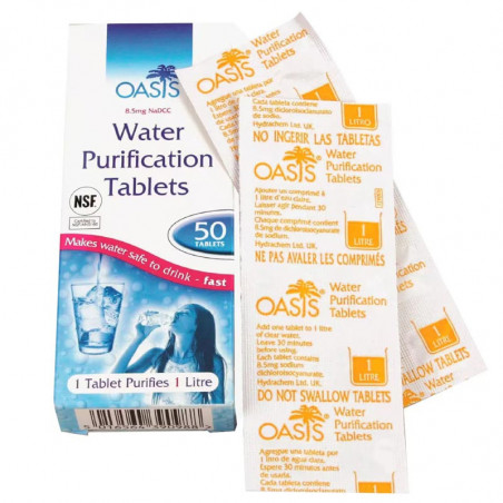 PASTILLES OASIS DESINFECTION CHLORE EAU POTABLE