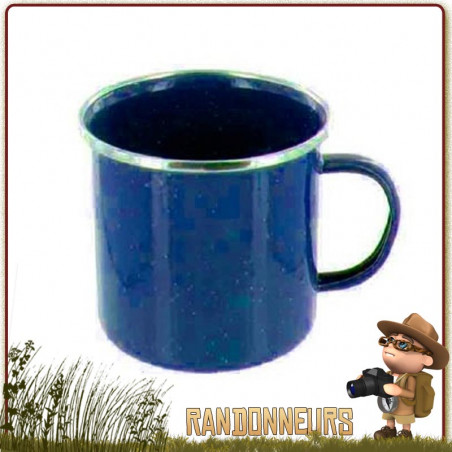 Tasse Acier Tôle Émaillée BLEU Highlander