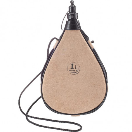 GOURDE EN PEAU DE VACHETTE 1 LITRE BASIC NATURE