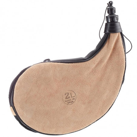GOURDE EN PEAU DE TAUREAU COURBEE 2 LITRES BASIC NATURE