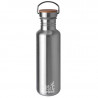 GOURDE ACIER INOX 75 CL AVEC BOUCHON BAMBOU BASIC NATURE