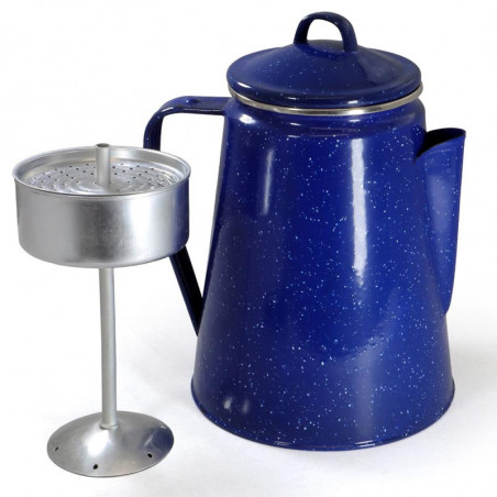 CAFETIERE PERCOLATEUR TOLE EMAIL 8 TASSES BASIC NATURE