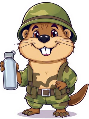gourde armee acier inoxydable avec pochette